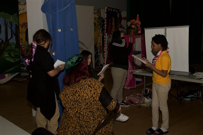 Theater group practicing